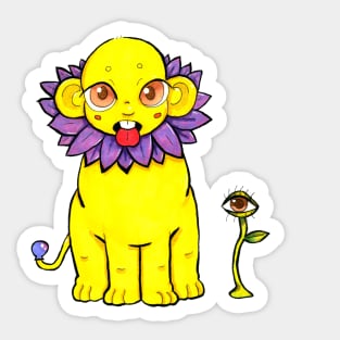 Creature & Eye plant Sticker